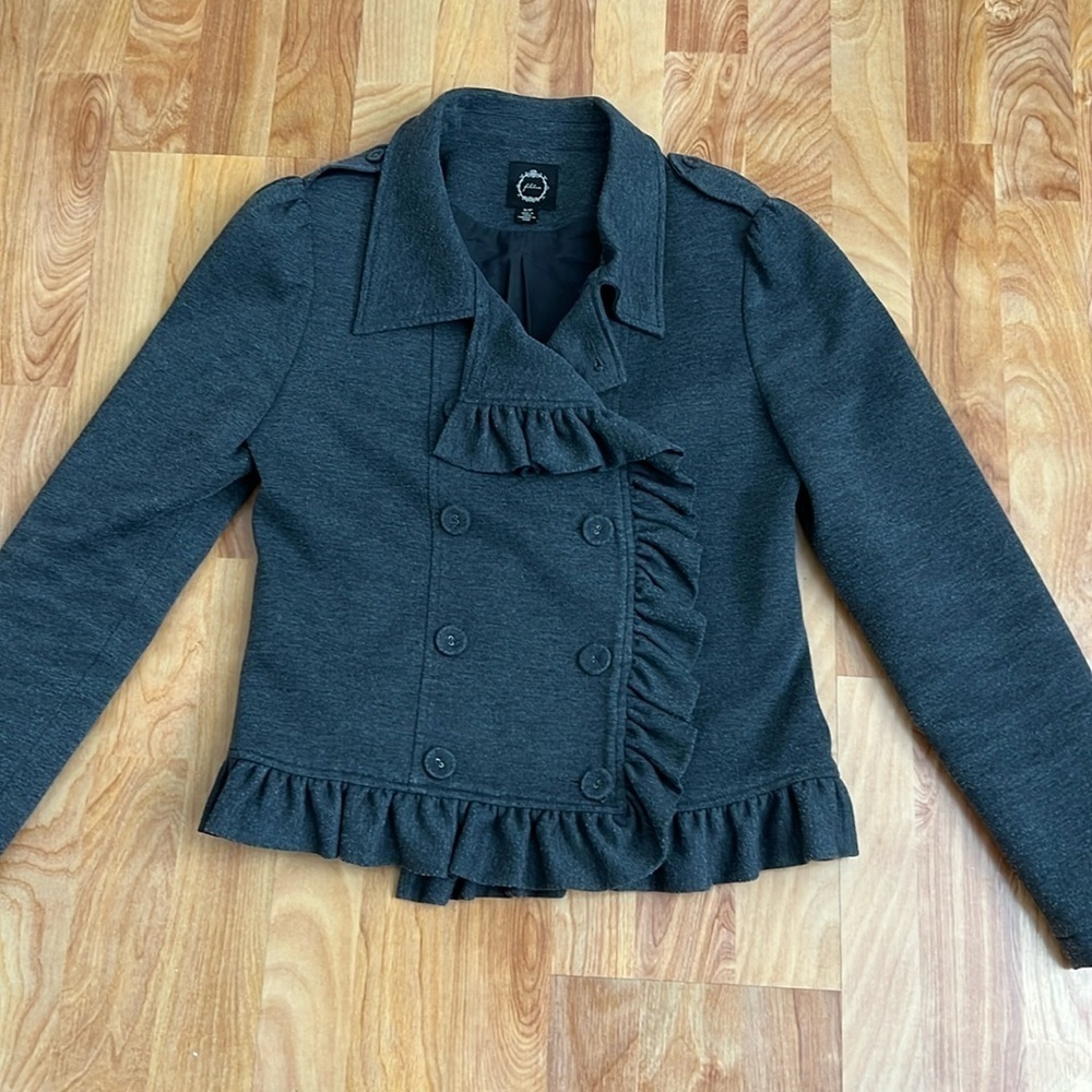 Charcoal gray FILTRE stretch jacket SP